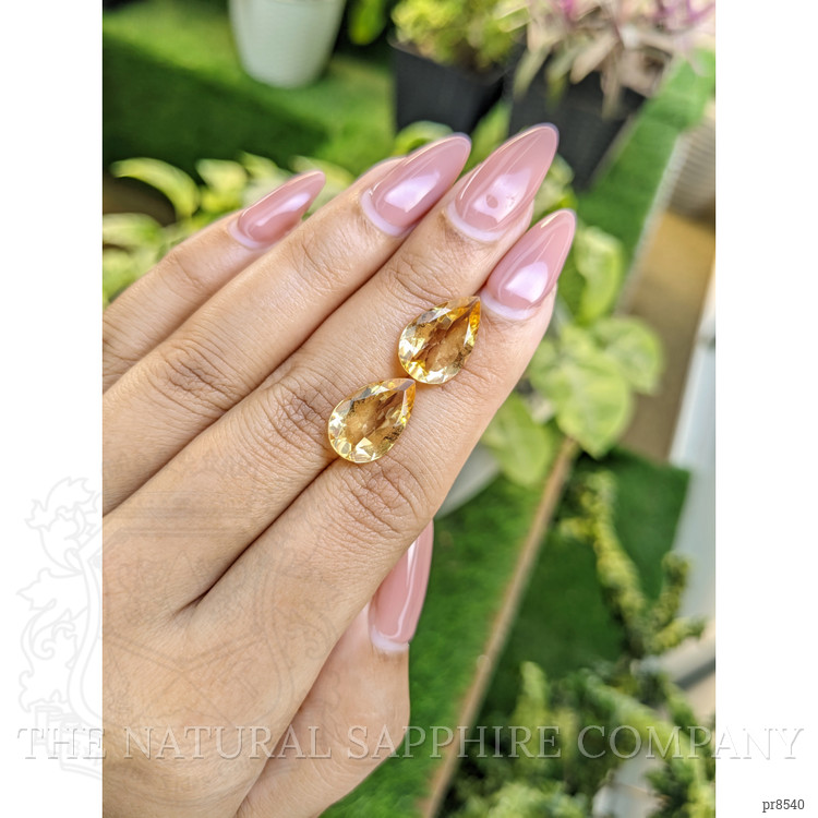 8.52 Ct.Tw. Citrine Pair from Ceylon (Sri Lanka)