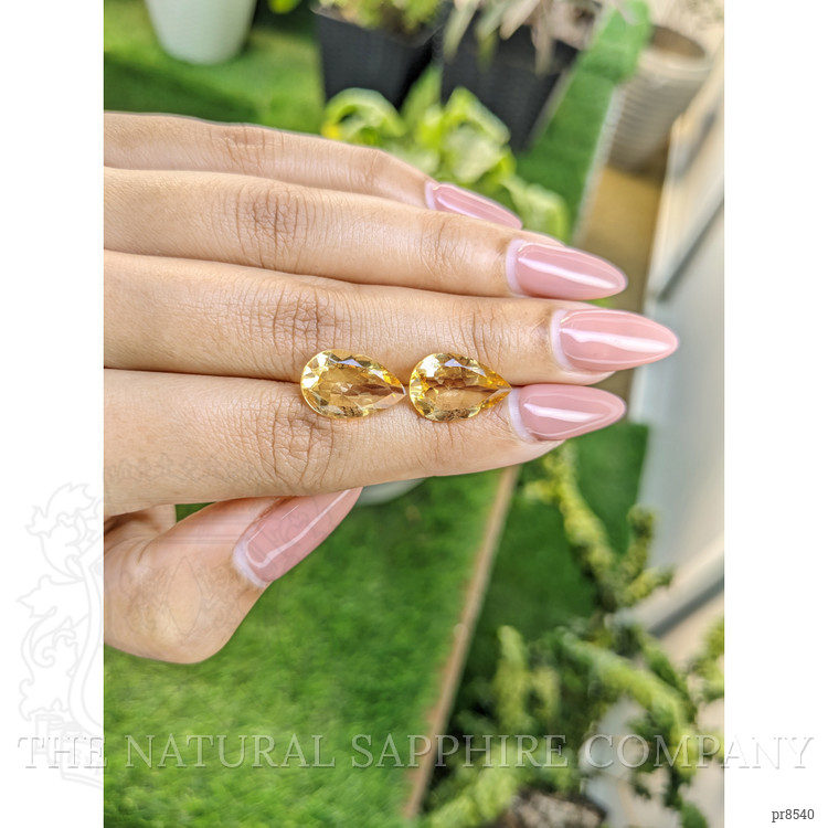 8.52 Ct.Tw. Citrine Pair from Ceylon (Sri Lanka)