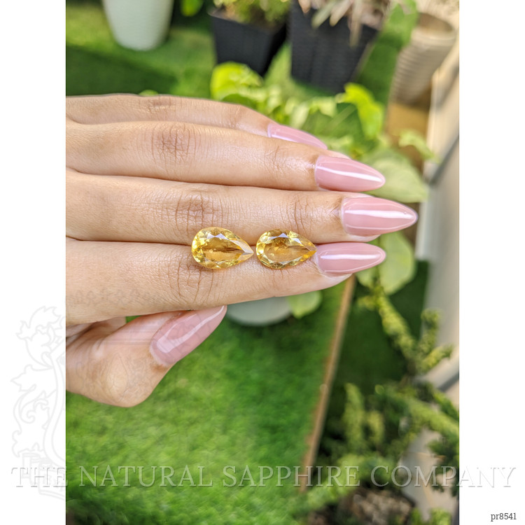 9.02 Ct.Tw. Citrine Pair from Ceylon (Sri Lanka)
