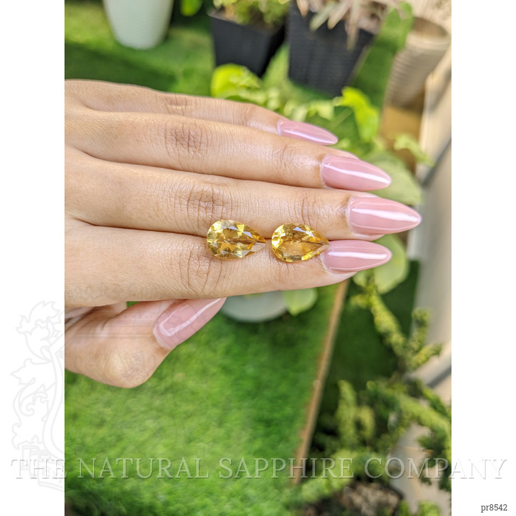 8.32 Ct.Tw. Citrine Pair from Ceylon (Sri Lanka)