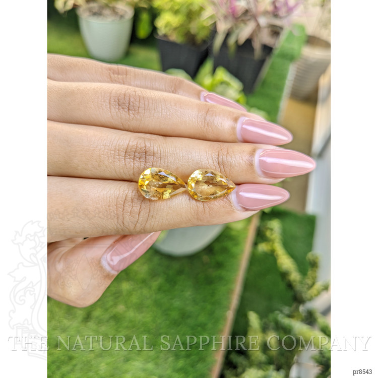 9.37 Ct.Tw. Citrine Pair from Ceylon (Sri Lanka)