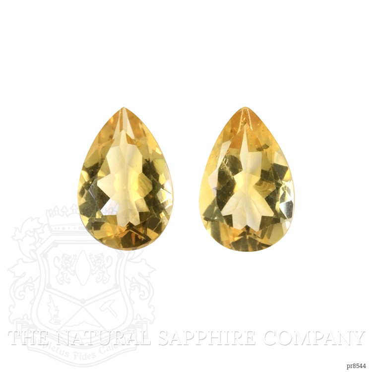 9.46 Ct.Tw. Citrine Pair from Ceylon (Sri Lanka)