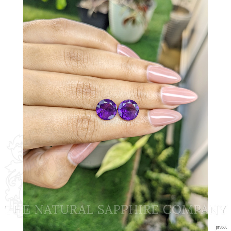 5.52 Ct.Tw. Amethyst Pair from Ceylon (Sri Lanka)