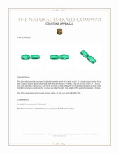 2.08 Ct.Tw.Total Carat Weight Cabochon Emerald Pair from Russia Appraisal