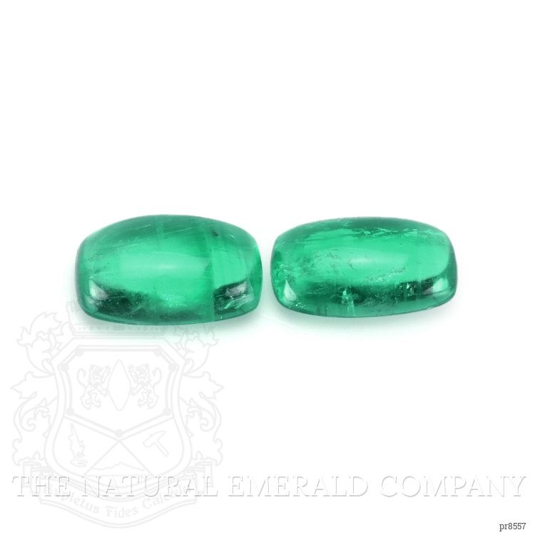 2.08 Ct.Tw. Cabochon Emerald Pair from Russia