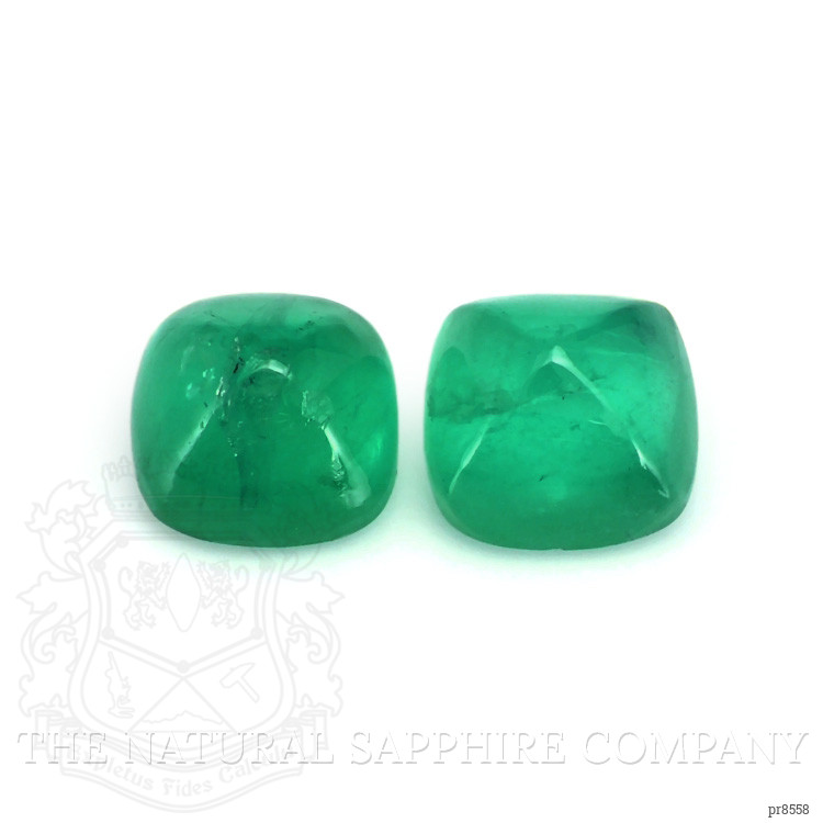 2.20 Ct.Tw. Cabochon Emerald Pair from Zambia