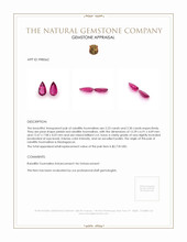 4.53 Ct.Tw.Total Carat Weight Rubellite Tourmaline Pair from Madagascar Appraisal