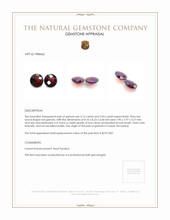 4.21 Ct.Tw.Total Carat Weight Red Garnet Pair from Ceylon (Sri Lanka) Appraisal