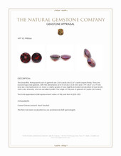 4.51 Ct.Tw.Total Carat Weight Red Garnet Pair from Ceylon (Sri Lanka) Appraisal