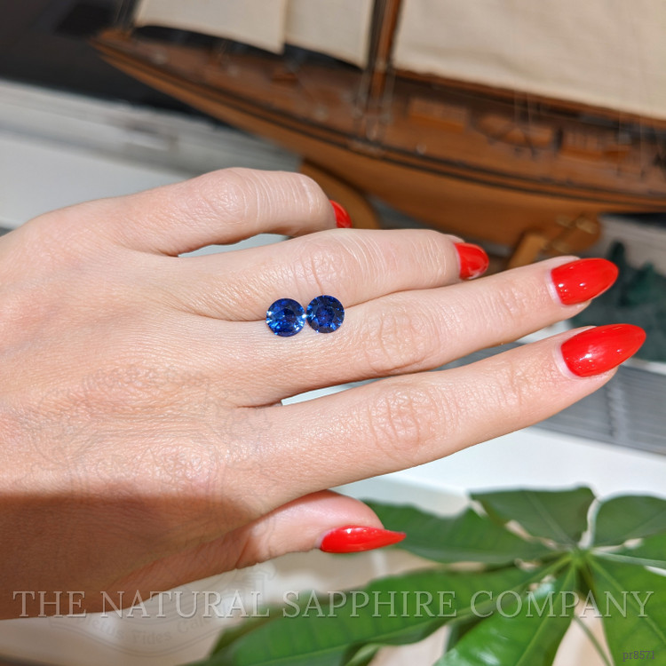 2.58 Ct.Tw. Blue Sapphire Pair from Ceylon (Sri Lanka)