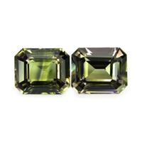 3.52&nbsp;Ct.Tw.Total Carat Weight Yellowish Green Sapphire Pair from Ceylon (Sri Lanka) Video