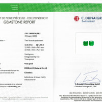 8.79 Ct.Tw.Total Carat Weight Emerald Pair from Colombia Scan Report