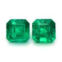 8.79 Ct.Tw.Total Carat Weight Emerald Pair from Colombia Video