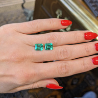 2.95 Ct.Tw.Total Carat Weight Emerald Pair from Colombia Life Style