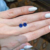 1.92&nbsp;Ct.Tw.Total Carat Weight Blue Sapphire Pair from Ceylon (Sri Lanka) Life Style