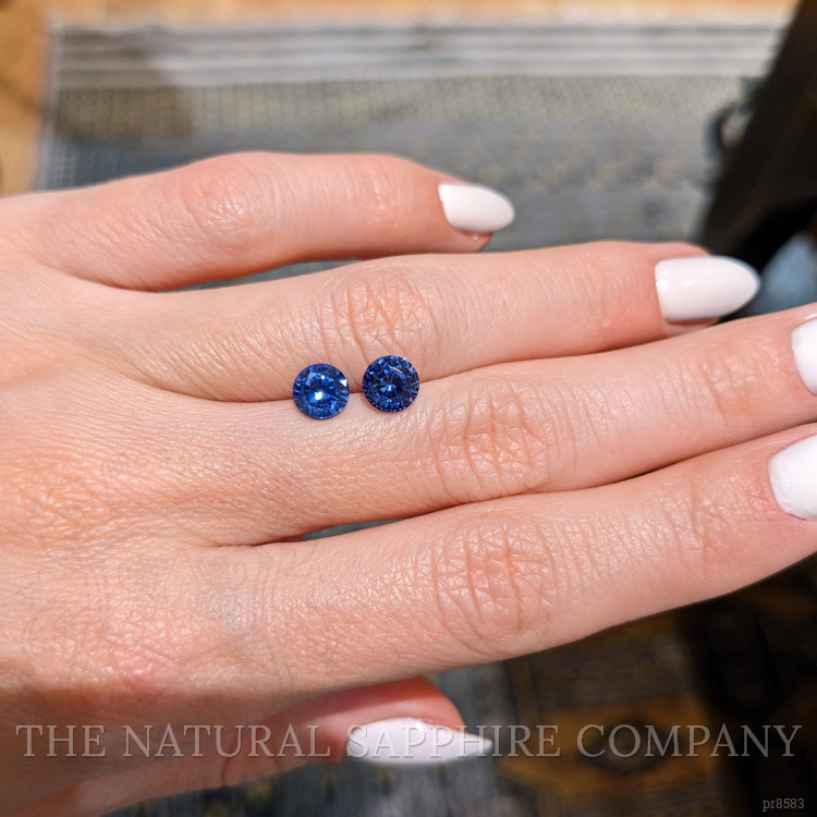 2.28 Ct.Tw. Blue Sapphire Pair from Ceylon (Sri Lanka)