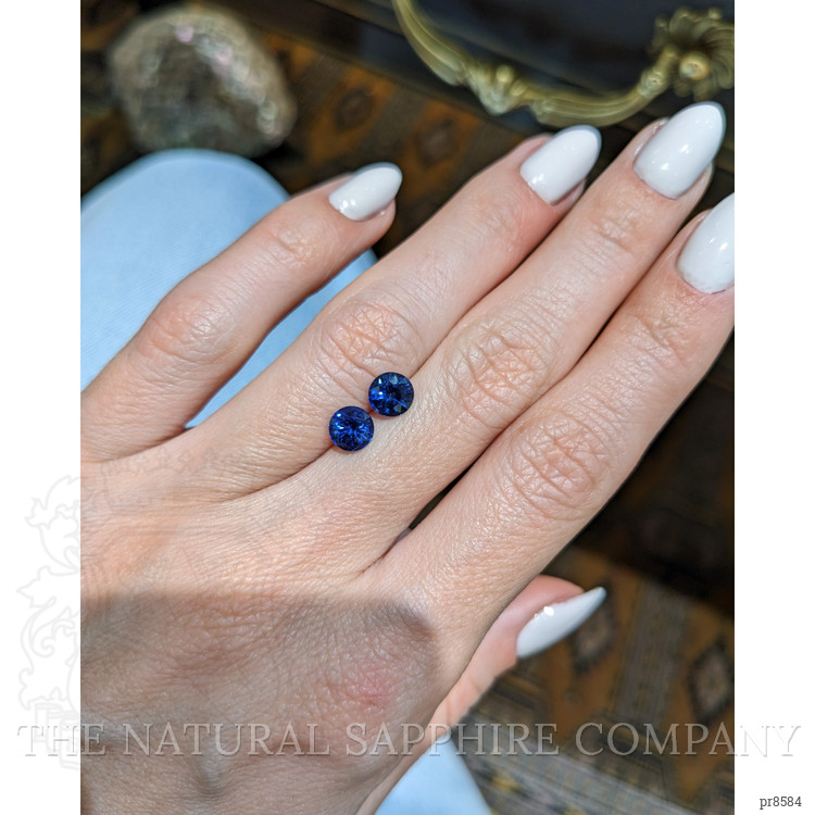 2.04 Ct.Tw. Blue Sapphire Pair from Ceylon (Sri Lanka)