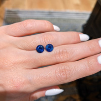 2.87&nbsp;Ct.Tw.Total Carat Weight Blue Sapphire Pair from Ceylon (Sri Lanka) Life Style