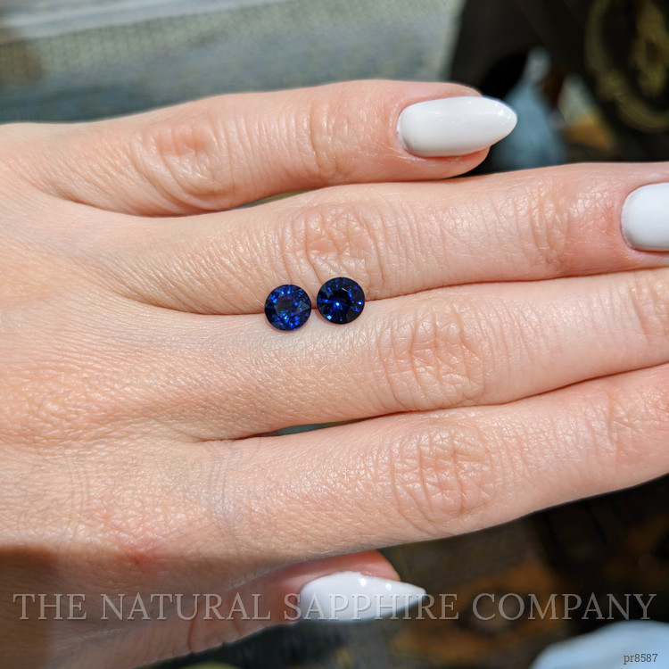 1.87 Ct.Tw. Blue Sapphire Pair from Ceylon (Sri Lanka)