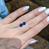 1.92&nbsp;Ct.Tw.Total Carat Weight Blue Sapphire Pair from Ceylon (Sri Lanka) Life Style