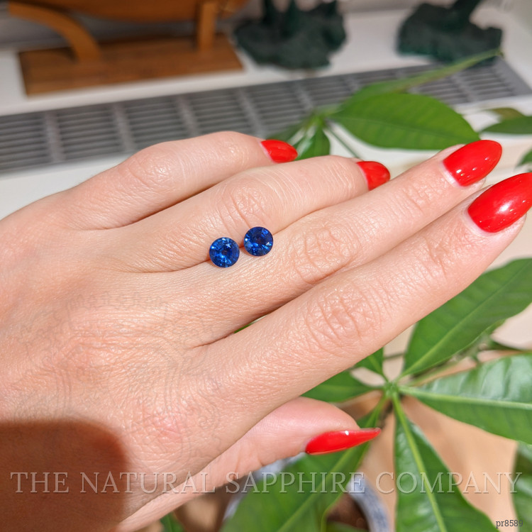 1.97 Ct.Tw. Blue Sapphire Pair from Ceylon (Sri Lanka)