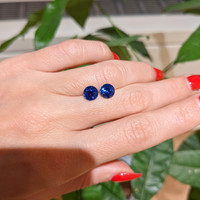 3.23&nbsp;Ct.Tw.Total Carat Weight Blue Sapphire Pair from Ceylon (Sri Lanka) Life Style