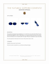 2.45 Ct.Tw.Total Carat Weight Blue Sapphire Pair from Ceylon (Sri Lanka) Appraisal