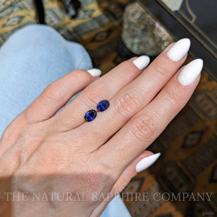 2.45 Ct.Tw. Blue Sapphire Pair from Ceylon (Sri Lanka)