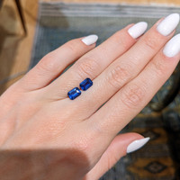 2.06&nbsp;Ct.Tw.Total Carat Weight Blue Sapphire Pair from Ceylon (Sri Lanka) Life Style