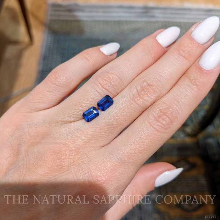 2.06 Ct.Tw. Blue Sapphire Pair from Ceylon (Sri Lanka)