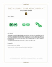 1.32 Ct.Tw.Total Carat Weight Emerald Pair from Russia Appraisal