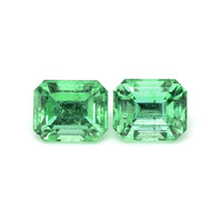 1.32 Ct.Tw.Total Carat Weight Emerald Pair from Russia Video