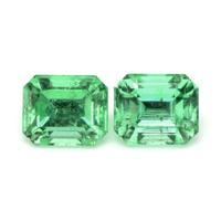 1.32 Ct.Tw.Total Carat Weight Emerald Pair from Russia Video