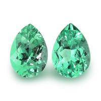 1.28 Ct.Tw.Total Carat Weight Emerald Pair from Russia Video