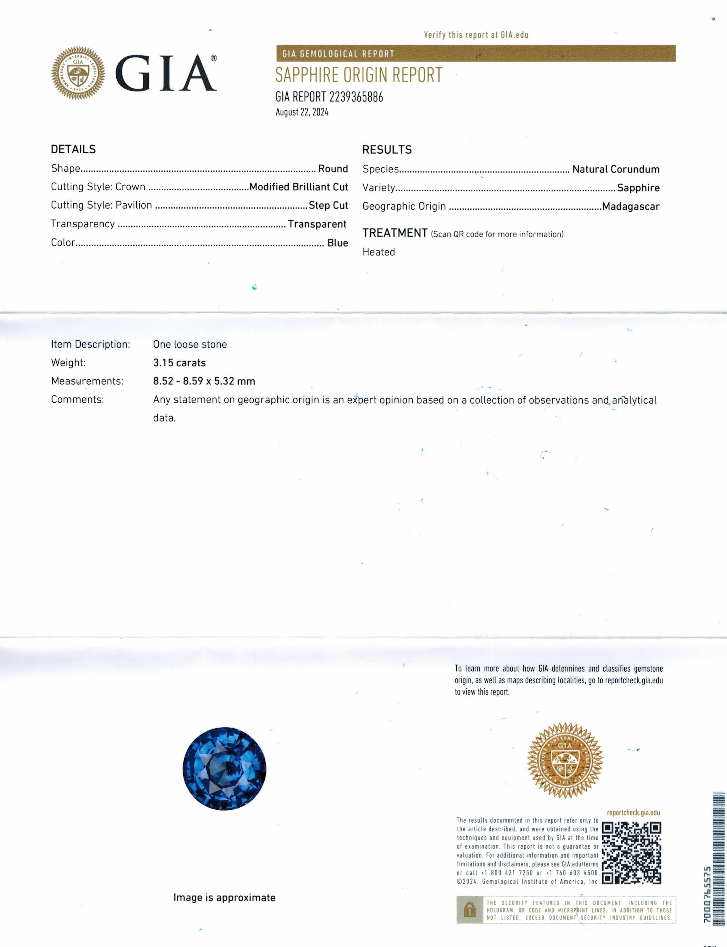 6.19 Ct.Tw. Blue Sapphire Pair from Ceylon (Sri Lanka)
