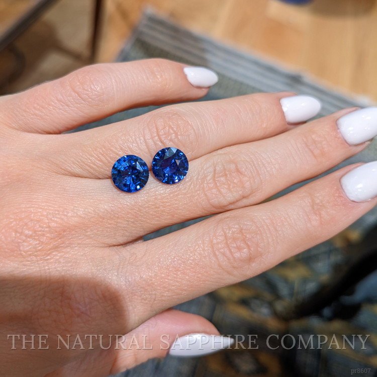 6.19 Ct.Tw. Blue Sapphire Pair from Ceylon (Sri Lanka)