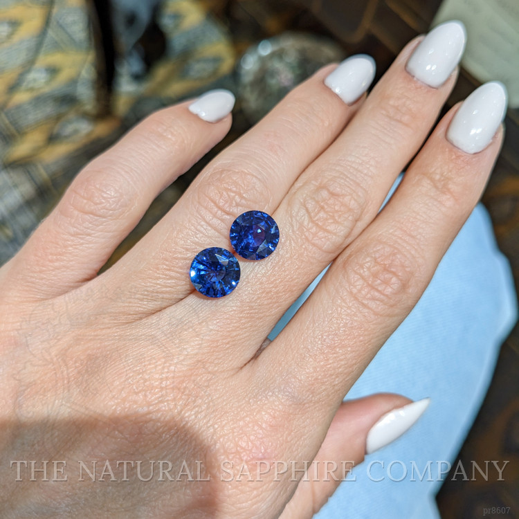 6.19 Ct.Tw. Blue Sapphire Pair from Ceylon (Sri Lanka)