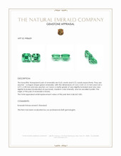 1.37 Ct.Tw.Total Carat Weight Emerald Pair from Russia Appraisal