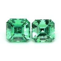 1.37 Ct.Tw.Total Carat Weight Emerald Pair from Russia Video