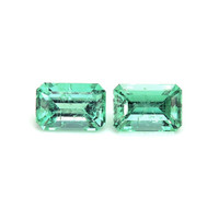 1.29 Ct.Tw.Total Carat Weight Emerald Pair from Russia Video