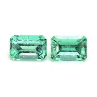 1.29 Ct.Tw.Total Carat Weight Emerald Pair from Russia Video