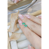 1.29 Ct.Tw.Total Carat Weight Emerald Pair from Russia Life Style