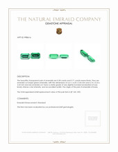 1.29 Ct.Tw.Total Carat Weight Emerald Pair from Russia Appraisal