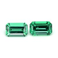 1.29 Ct.Tw.Total Carat Weight Emerald Pair from Russia Video