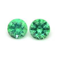 0.49 Ct.Tw.Total Carat Weight Emerald Pair from Russia Video