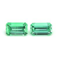 1.43 Ct.Tw.Total Carat Weight Emerald Pair from Russia Video
