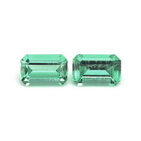 0.97 Ct.Tw.Total Carat Weight Emerald Pair from Russia Video