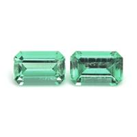 0.97 Ct.Tw.Total Carat Weight Emerald Pair from Russia Video