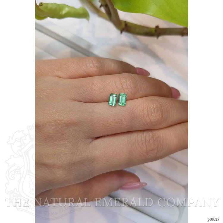 0.97 Ct.Tw. Emerald Pair from Russia