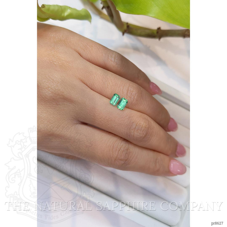0.97 Ct.Tw. Emerald Pair from Russia